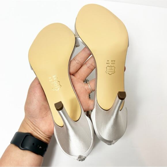 NINA VOLANDA SILVER SPARKLE WOMEN HEELS SIZE 10 BRAND NEW WITH BOX WITHOUT LID - Picture 10 of 10